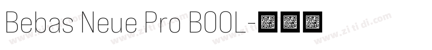 Bebas Neue Pro BOOL字体转换